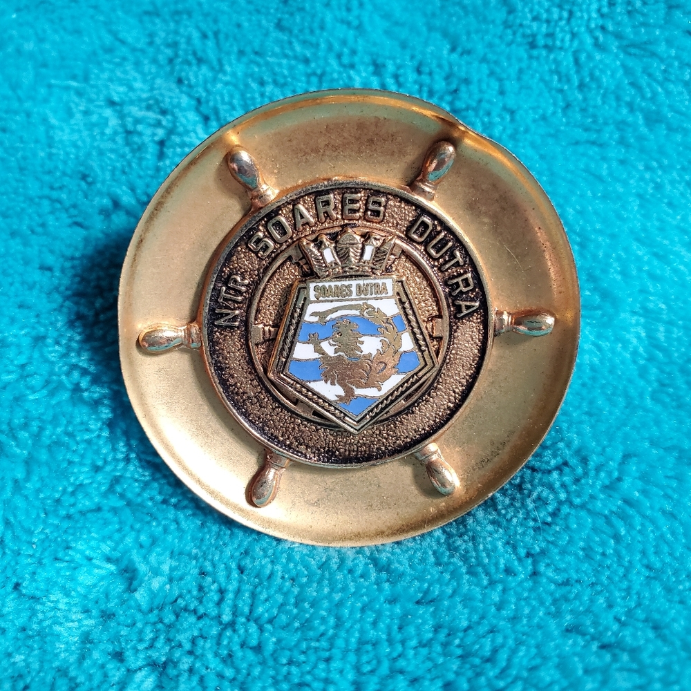Vintage Brazilian Navy Brooch Pin - NTr Soares Dutra